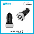 MFi certificate usb Car Charger For iPhone/Samsung/iPad/iPod/blackberry